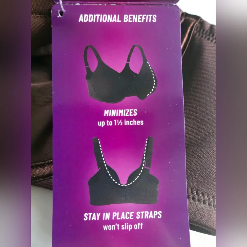 NWT Vanity Fair Beauty Back Minimizer Bra 76080 44C Cappuccino Full Figure Under